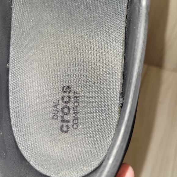 Crocs Women's Neria Pro II Slip Resistant Clogs Black Comfort Work Shoes 8 - Picture 5 of 9